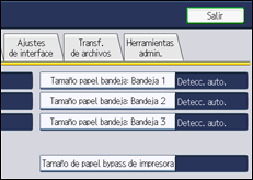 Ilustración de la pantalla panel de mandos
