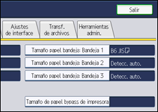 Ilustración de la pantalla panel de mandos