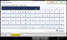 Ilustración de la pantalla panel de mandos