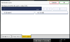 Ilustración de la pantalla panel de mandos