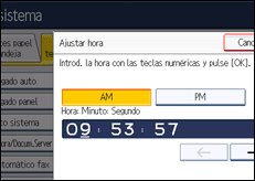 Ilustración de la pantalla panel de mandos