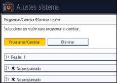 Ilustración de la pantalla panel de mandos