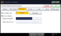 Ilustración de la pantalla panel de mandos
