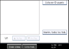 Ilustración de la pantalla panel de mandos
