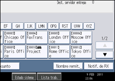 Ilustración de la pantalla panel de mandos