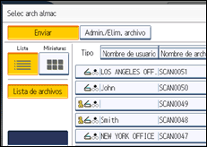 Ilustración de la pantalla panel de mandos