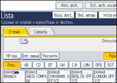 Ilustración de la pantalla panel de mandos