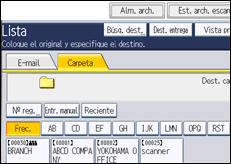 Ilustración de la pantalla panel de mandos