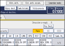 Ilustración de la pantalla panel de mandos