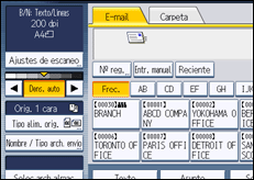 Ilustración de la pantalla panel de mandos