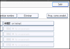 Ilustración de la pantalla panel de mandos