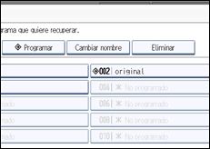 Ilustración de la pantalla panel de mandos