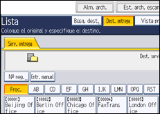 Ilustración de la pantalla panel de mandos