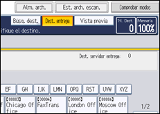 Ilustración de la pantalla panel de mandos