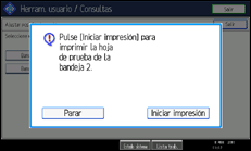 Ilustración de la pantalla panel de mandos