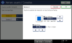 Ilustración de la pantalla panel de mandos