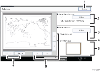 Käyttöpaneelin numeroitu näyttö
