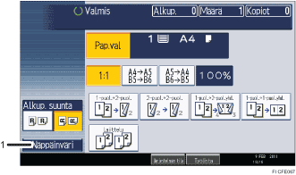 Käyttöpaneelin numeroitu näyttö