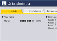 Käyttöpaneelin näyttö