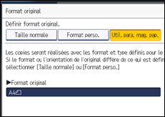Illustration de l'écran du panneau de commande