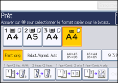 Illustration de l'écran du panneau de commande