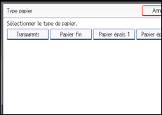 Illustration de l'écran du panneau de commande