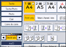 Illustration de l'écran du panneau de commande