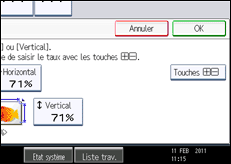 Illustration de l'écran du panneau de commande
