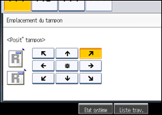 Illustration de l'écran du panneau de commande