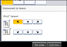Illustration de l'écran du panneau de commande