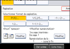 Illustration de l'écran du panneau de commande