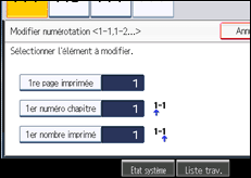 Illustration de l'écran du panneau de commande