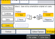 Illustration de l'écran du panneau de commande
