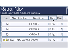 Illustration de l'écran du panneau de commande
