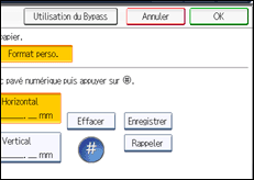 Illustration de l'écran du panneau de commande