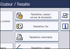 Illustration de l'écran du panneau de commande
