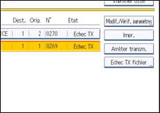 Illustration de l'écran du panneau de commande