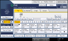Illustration de l'écran du panneau de commande