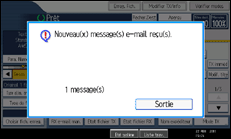 Illustration de l'écran du panneau de commande