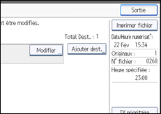 Illustration de l'écran du panneau de commande