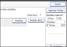 Illustration de l'écran du panneau de commande