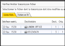 Illustration de l'écran du panneau de commande