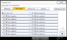 Illustration de l'écran du panneau de commande