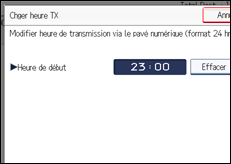 Illustration de l'écran du panneau de commande