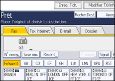 Illustration de l'écran du panneau de commande
