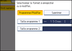 Illustration de l'écran du panneau de commande