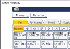 Illustration de l'écran du panneau de commande