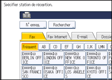 Illustration de l'écran du panneau de commande