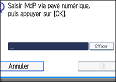 Illustration de l'écran du panneau de commande