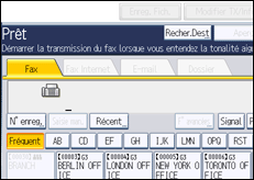 Illustration de l'écran du panneau de commande
